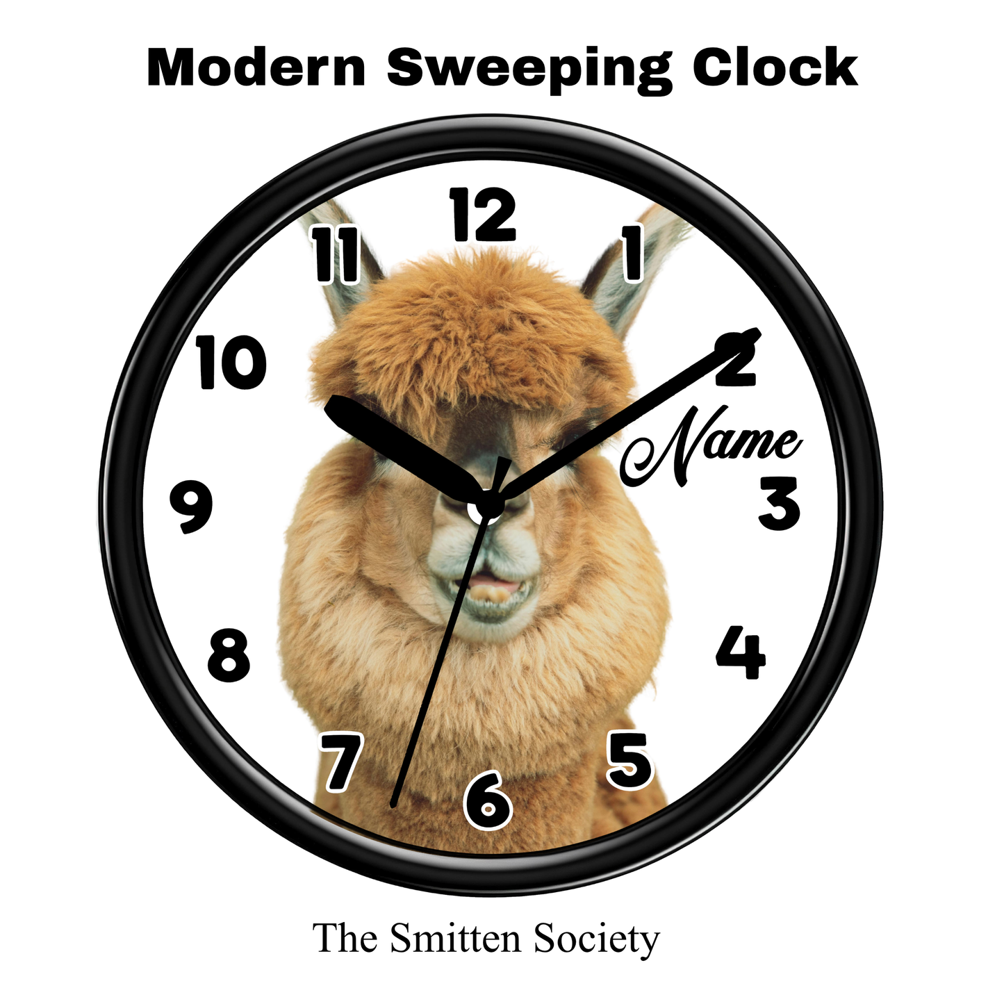 Personalised Alpaca Wall Clock