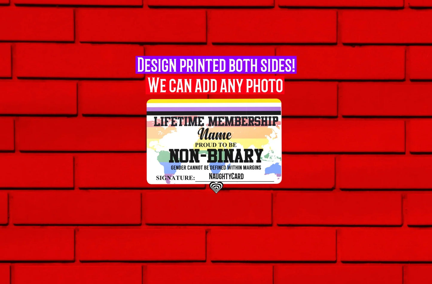 Non-Binary Card, LGBTQ Membership Card