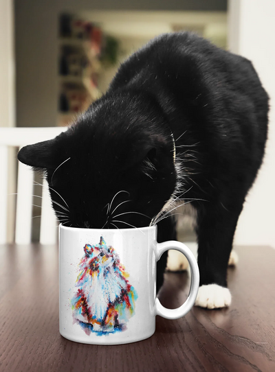 Water Colour Animal Mugs Personalised