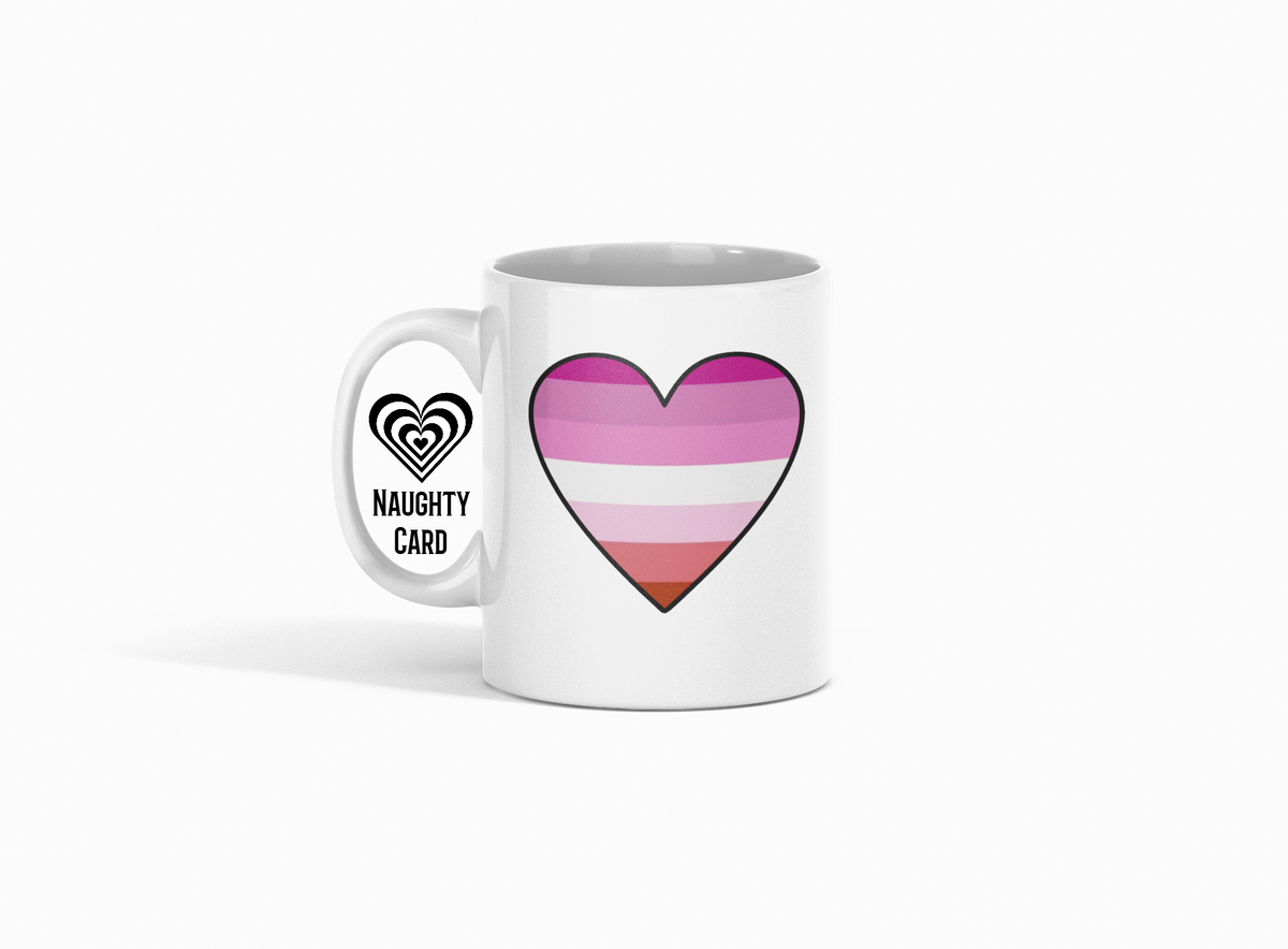 Pink Lesbian Heart Mug