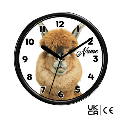 Personalised Alpaca Wall Clock
