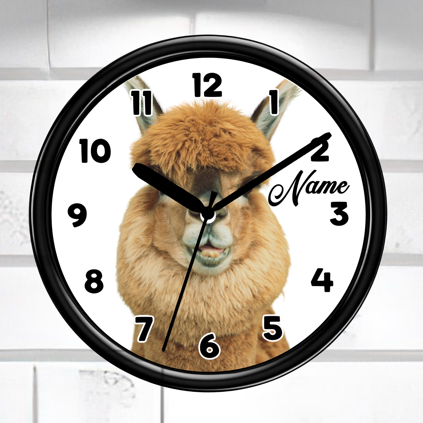 Personalised Alpaca Wall Clock