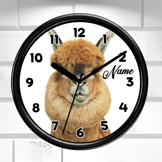Personalised Alpaca Wall Clock
