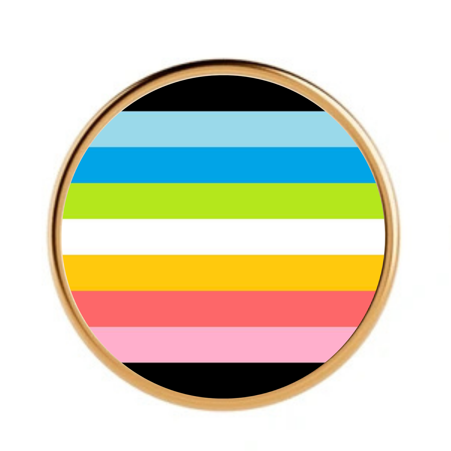 Queer Pride Badge on a White Background