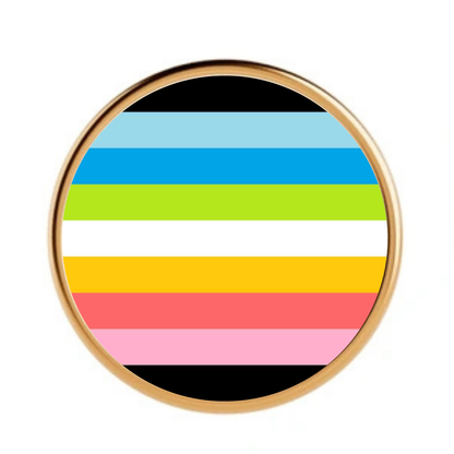 Queer Pride Badge on a White Background