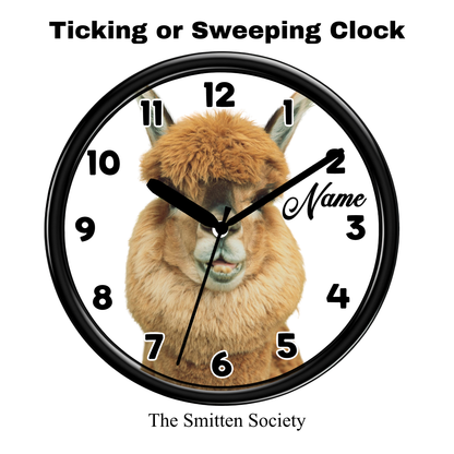 Personalised Alpaca Wall Clock