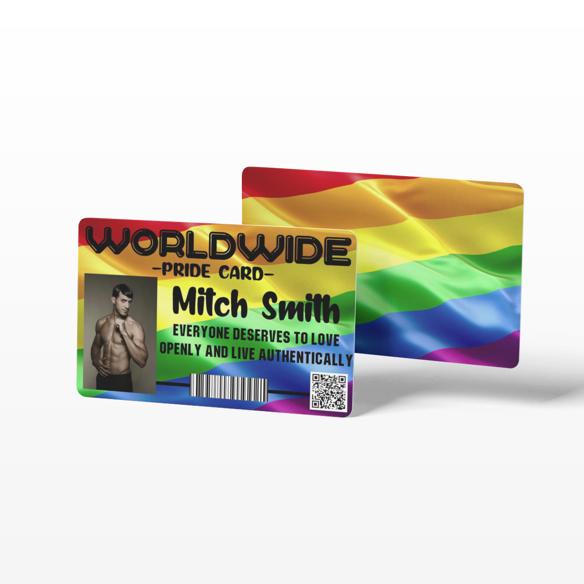 2025 Gay Pride Card on a plain white background