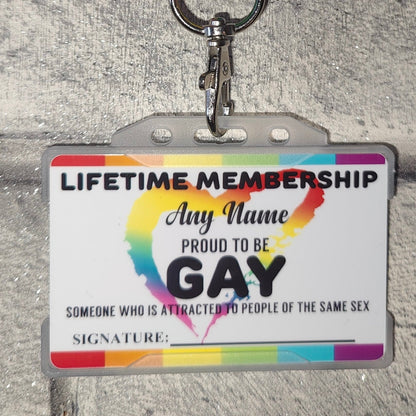Gay Membership Card, Be Proud, Be You