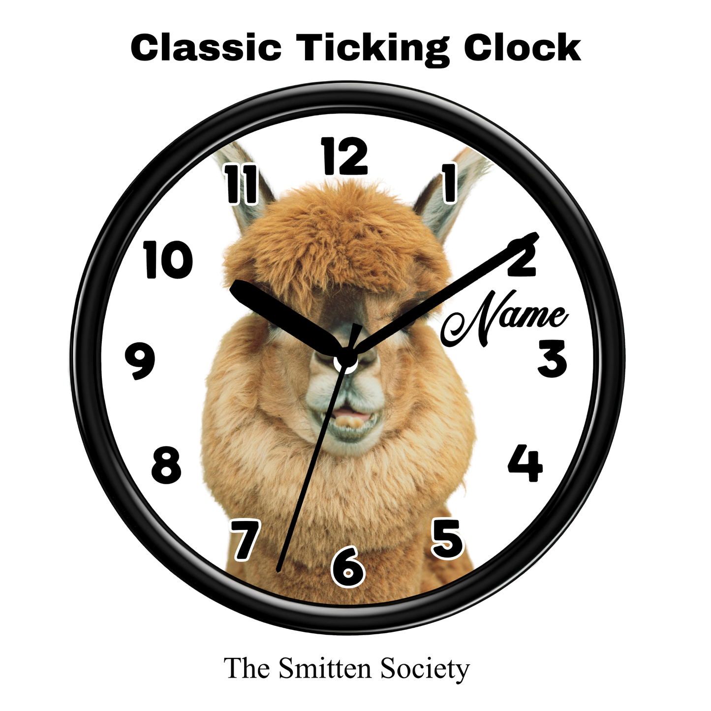 Personalised Alpaca Wall Clock