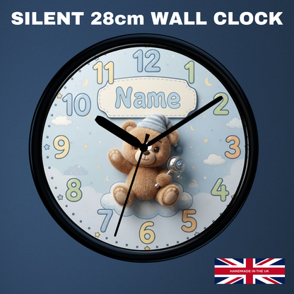 Personalised Teddy Bear Wall Clock From The Smitten Society