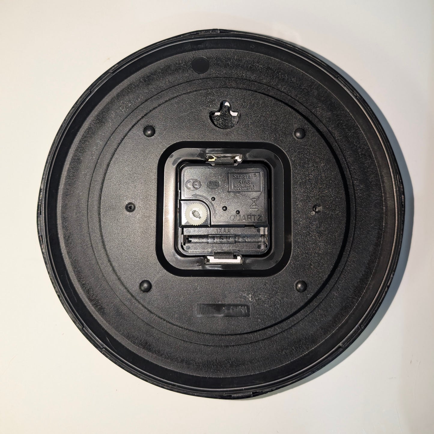 Back View of wall clock from NaughtyCard