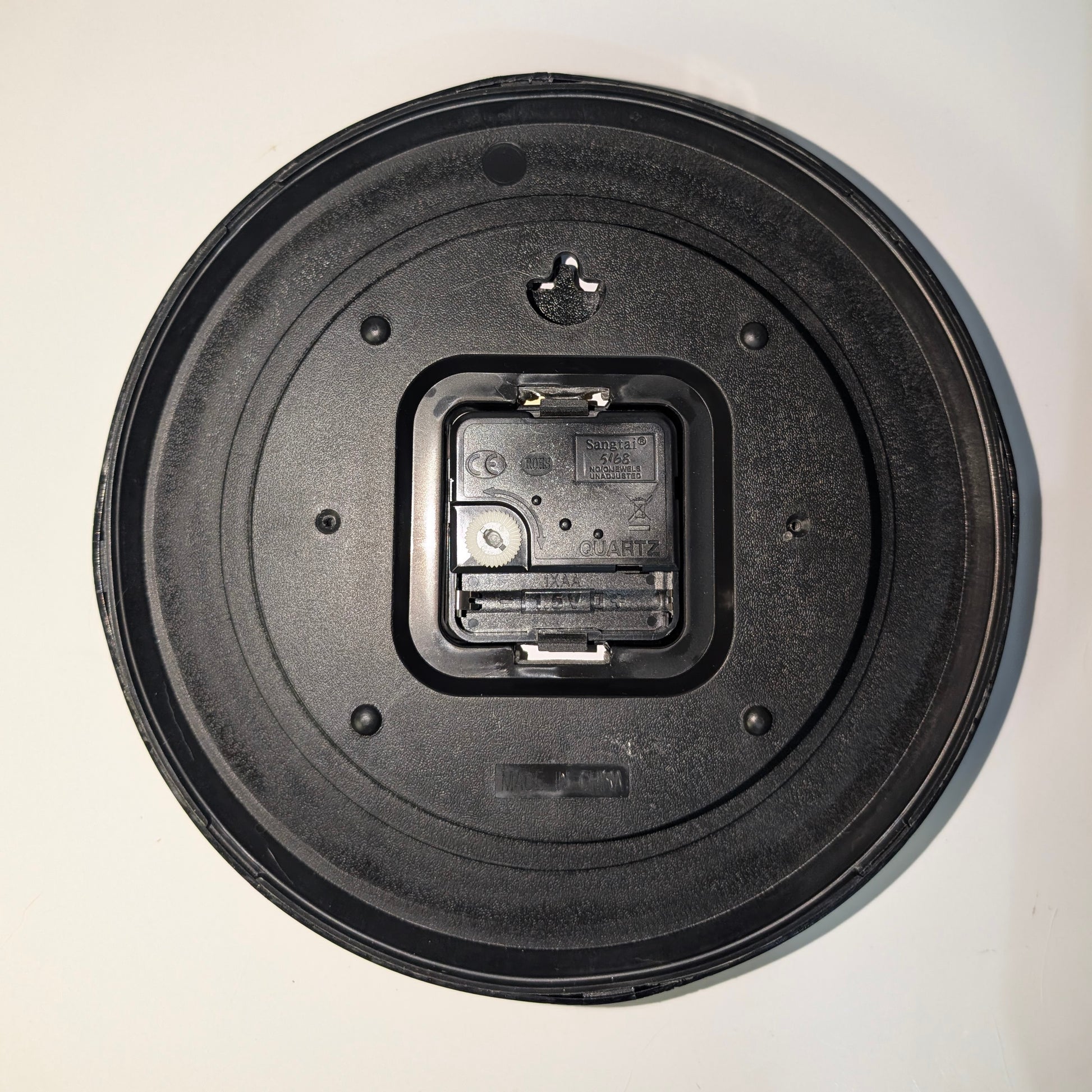 Back View of wall clock from NaughtyCard