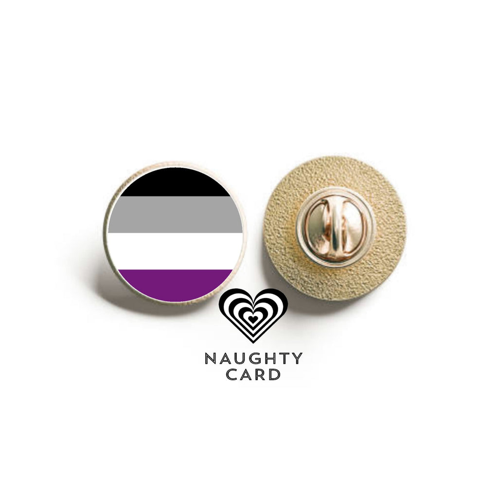 asexual pride flag badge