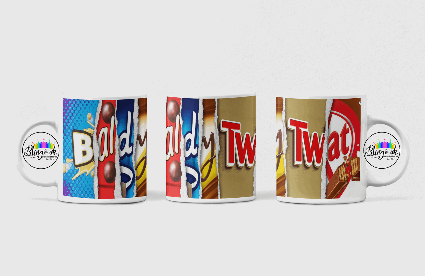 Baldy Twat - Personalised Novelty Choco Mug