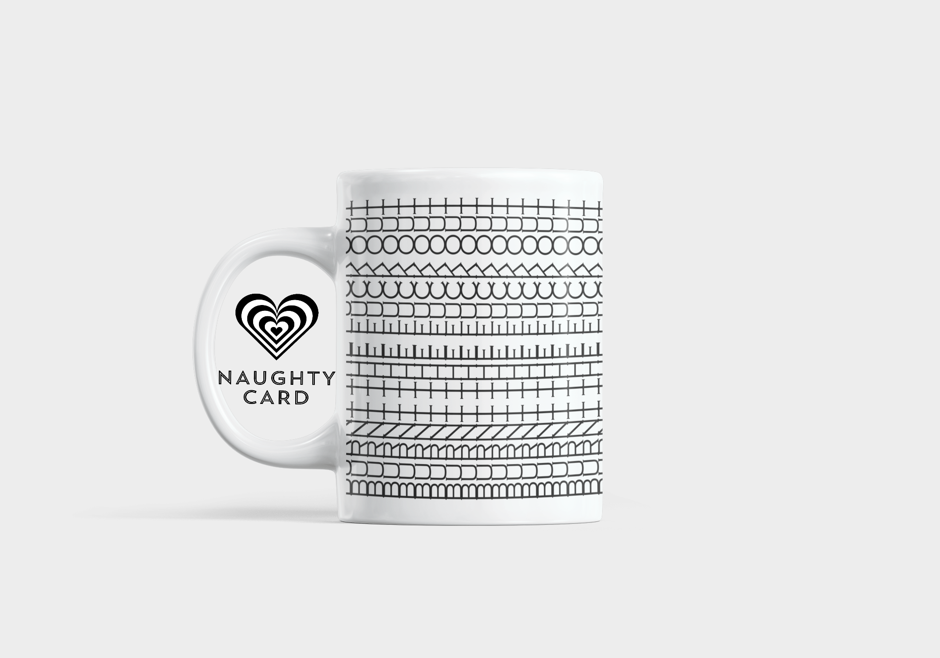 Product packaging with 'Naughty Card' branding on a white background