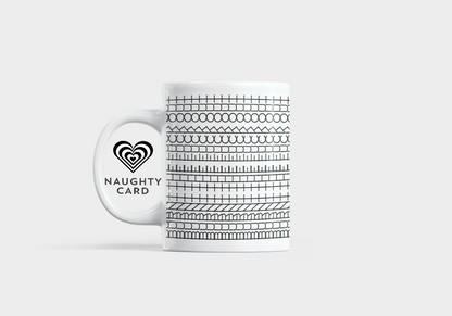Product packaging with 'Naughty Card' branding on a white background