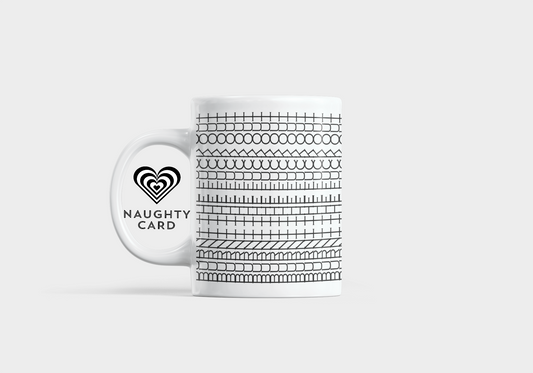 Product packaging with 'Naughty Card' branding on a white background