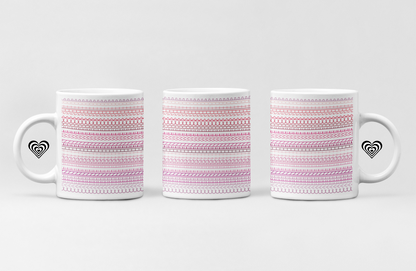 Three White Mugs On a Plain Background