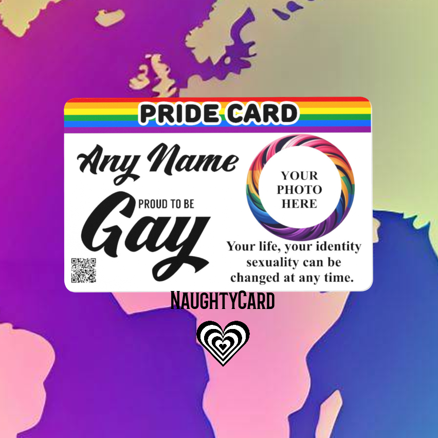 Pride card design with world map background