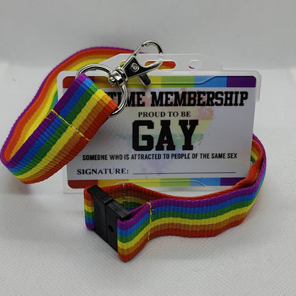 Gay Membership Card, Be Proud, Be You