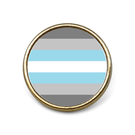 Demiboy Pride Pin Badge | 25mm Metal Enamel Pin | Proudly Smitten
