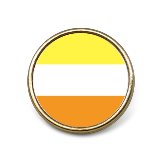 Maverique Pride Flag Pin Badge on a plain white background