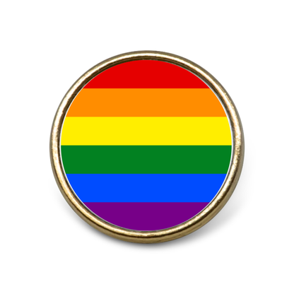 LGBT Pride Badge on a plain white background