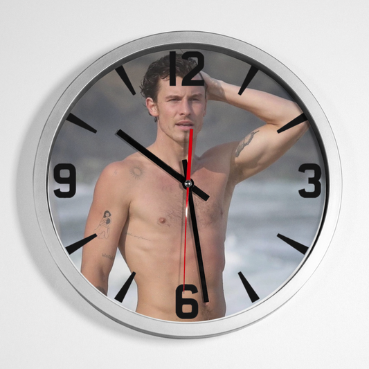 Shawn Mendes Topless at the Beach Clock 