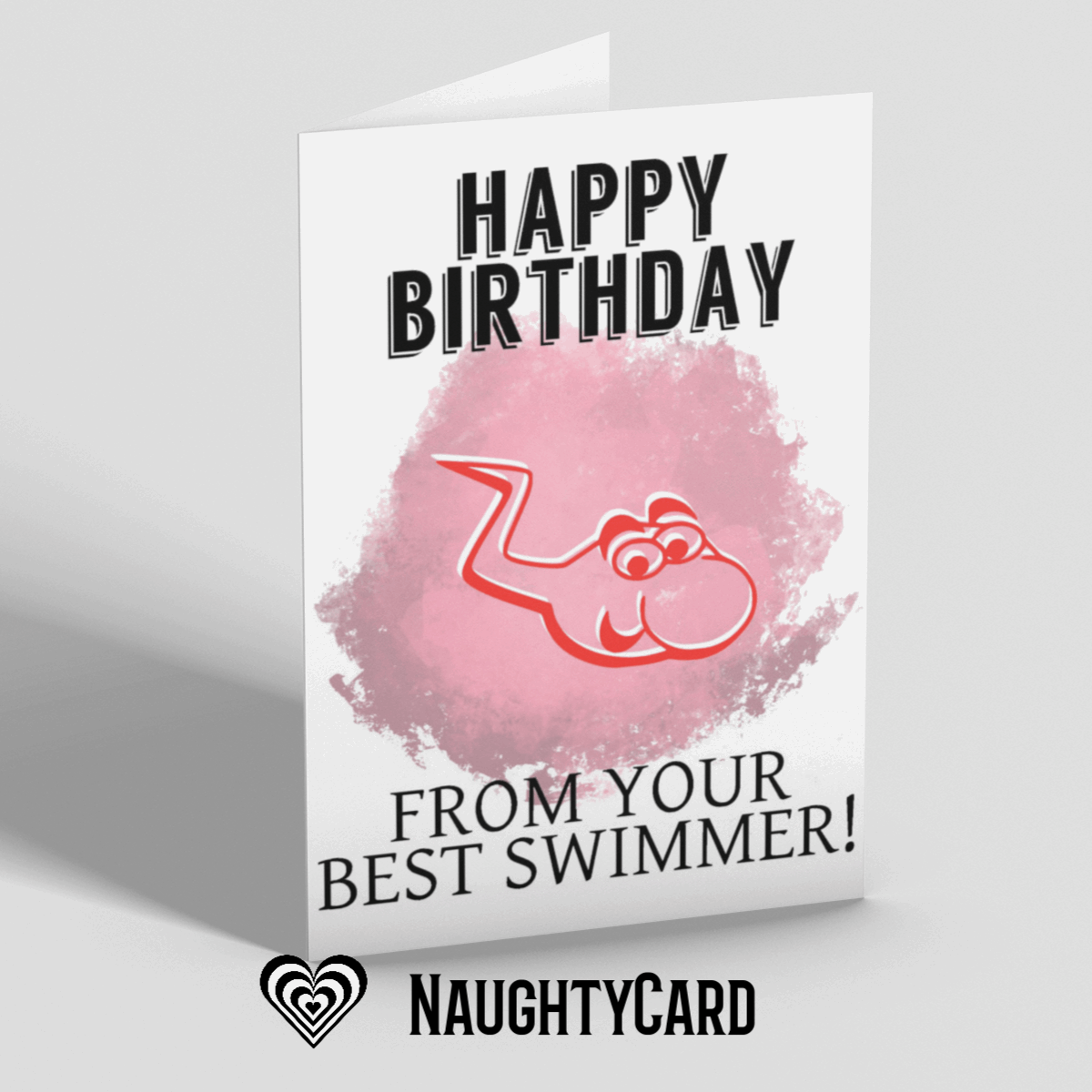 Funny Birthday card for dad from naughtycard front view