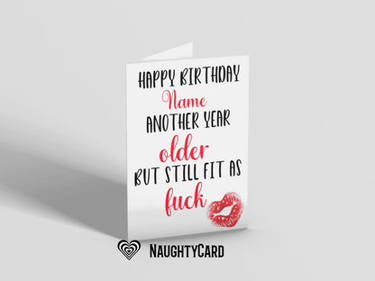 Fit as fuck birthday card