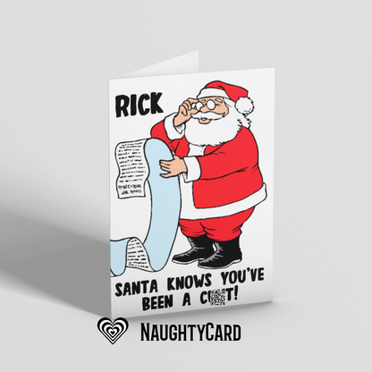Adult rude Christmas Card