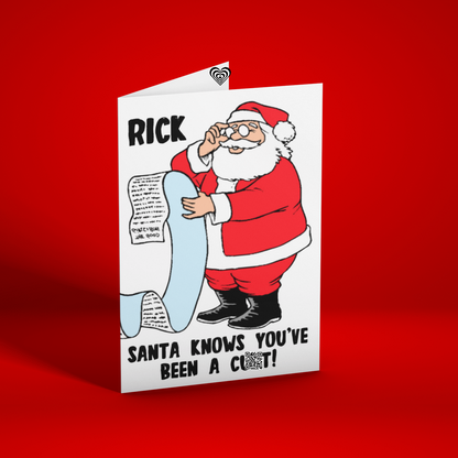 Funny Adult Christmas Card from Naughty Card