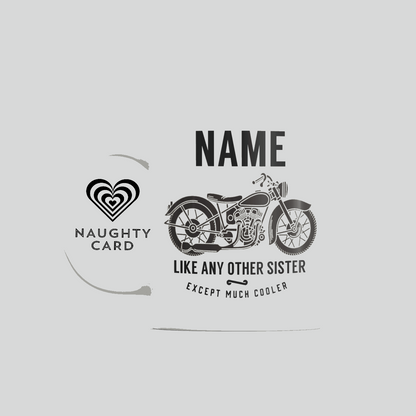 Biker Mug, Birthday Gift, Christmas Gift, Personalised Mug, Personalized Gift, Mug On Plain Background, Sister Birthday