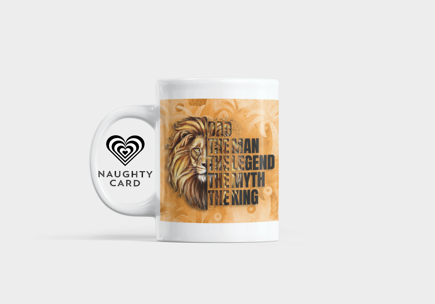 Dad The Man Mug - white mug on solid white background