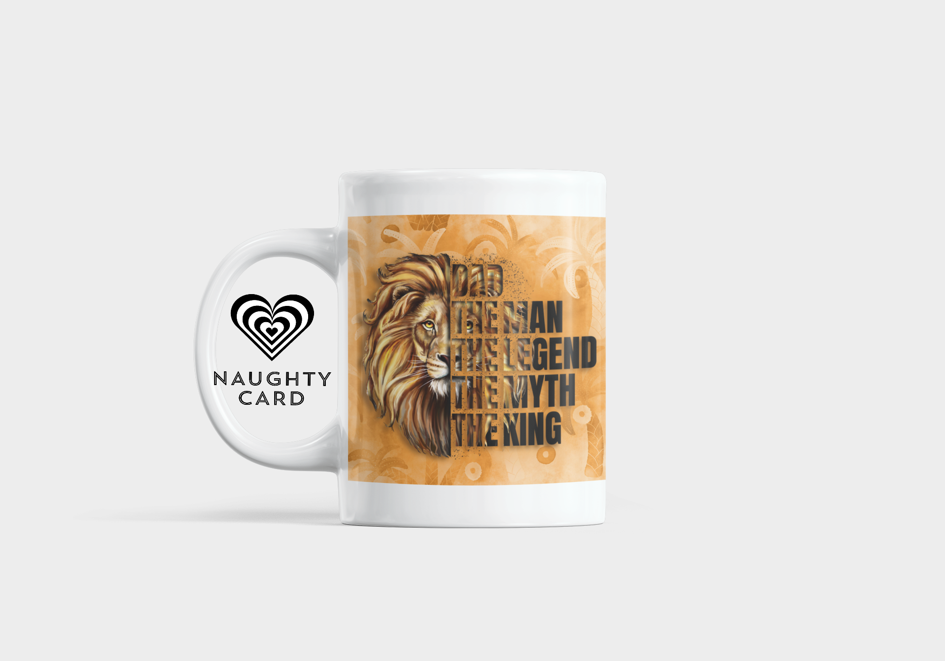 Dad The Man Mug - white mug on solid white background