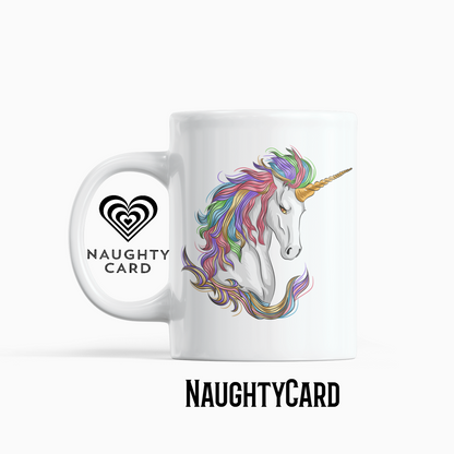 Unicorn Mug From NaughtyCard. Side View