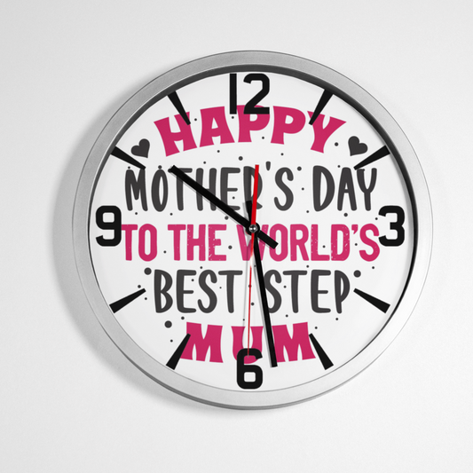 Worlds Best Step Mum Mothers Day Clock 