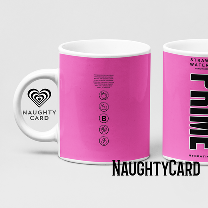 Pink Prime Hydration Inspired Mug. Heat reveal magic mug. Birthday Gift. Christmas Gift. Mug from NaughtyCard. 