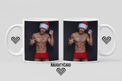 Naughty or Nice Gay Christmas Mug 