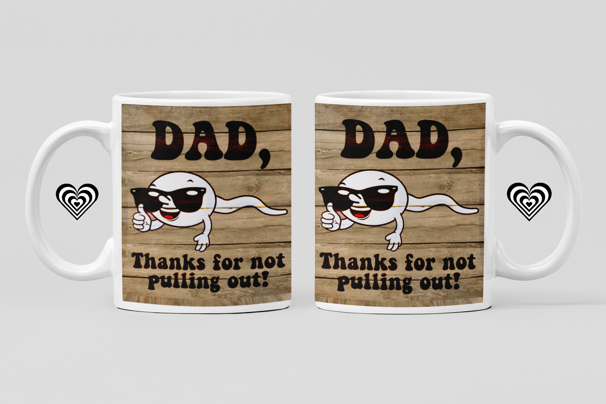 Fathers Day Mug Adult Humour 18+ On a plain white background
