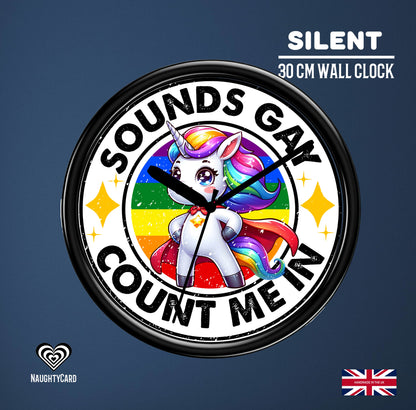 LGBTQ Gay Silent Wall Clock