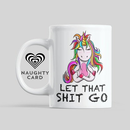 Swearing Funny Unicorn mug from NaughtyCard. Designed for adults this is the perfect office birthday gift. Leaving Gift and ideal for secret santa