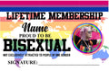 Bisexual Card, LGBTQ Membership Card, Pride Card, Bisexual Pride
